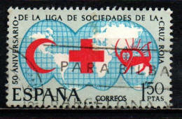 SPAGNA - 1969 - 50° ANNIVERSARIO DELLA LEGA DELLE ASSOCIAZIONI DI CROCE ROSSA - USATO - Used Stamps