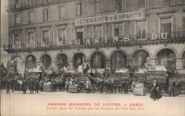 PARIS - GRANDS Magasins Du Louvre - Premier Départ Des Voitures De Livraison Des Colis De Paris - Sonstige & Ohne Zuordnung