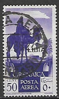 LIBIA COLONIA  ITALIANA  POSTA AEREA  1936  FRANCOBOLLO SOPRASTAMPATO SASS. 27 USATO VF - Libyen