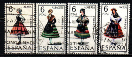 SPAGNA - 1967 - COSTUMI TIPICI SPAGNOLI: ALAVA, ALBACETE, ALMERIA, AVILA - USATI - Oblitérés