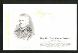 AK Papst Pius IX., Graf Mastai-Feretti  - Papes
