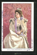 Cartolina S. M. La Regina Margherita Di Savoia  - Familles Royales