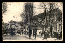 14 - CAEN - PLACE ST-PIERRE - PARTIE D'UNE CARTE-LETTRE - Caen