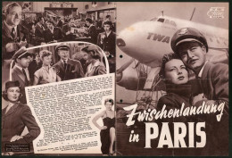 Filmprogramm DNF, Zwischenlandung In Paris, Dany Robin, Dieter Borsche, Regie: Jean Dréville  - Revistas