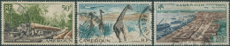 Cameroun 1953 SG260-262 Logs Giraffe Port (3) FU - Cameroun (1960-...)