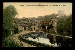 38 - RIVES - USINE DE LA LIAMPRE - PAPETERIE B.F.K. ET CIE - CARTE TOILEE ET COLORISEE - Andere & Zonder Classificatie