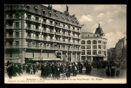 38 - GRENOBLE - LE GRAND HOTEL MODERNE ET LA RUE FELIX POULAT - Grenoble