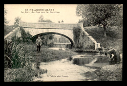 38 - ST-ANDRE-LE-GAZ - LE PONT SUR LA BOURBRE - LAVANDIERES - LAVEUSES - LESSIVE - Saint-André-le-Gaz