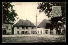 38 - ST-ANDRE-LE-GAZ - LA PLACE - CAFE-BOULANGERIE CHARVEY - CAFE PECQUOIS - Saint-André-le-Gaz