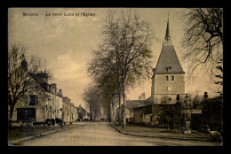 41 - MENARS - LA DEMI-LUNE ET L'EGLISE - CARTE TOILEE ET COLORISEE - Other & Unclassified