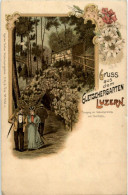 Gruss Aus Dem Gletschergarten Luzern - Litho - Lucerne