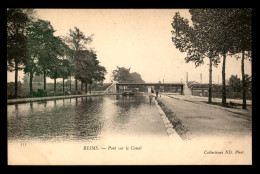 51 - REIMS - PONT SUR LE CANAL - PENICHE - Reims