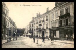 51 - EPERNAY - RUE PORTE-LUCAS - COIFFEUR E. LOUIS - CHEMISERIE J. VIRET - GRAND HOTEL DE L'EUROPE - Epernay