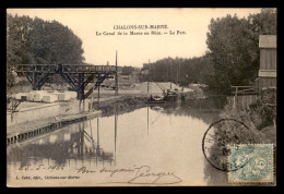 51 - CHALONS-SUR-MARNE - CANAL DE LA MARNE AU RHIN - LE PORT - Châlons-sur-Marne