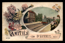 51 - ECUEIL - AMITIES - TRAIN EN GARE DE CHEMIN DE FER - Altri & Non Classificati