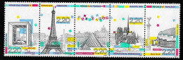 1989 Panorama Of Paris  Yvert Et Tellier FR BC2583A Michel FR 2710-2714 Stamp Number FR 2151a Xx MNH - Nuevos