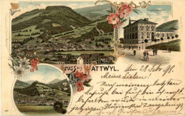 Gruss Aus Wattwil - Litho - Wattwil