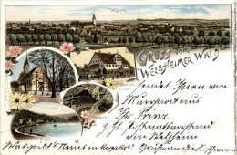 Gruss Vom Welzheimer Wald - Litho - Waiblingen