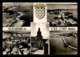 56 - ILE D'ARZ - SOUVENIR MULTIVUES ET BLASON - Ile D'Arz