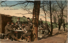 An Den Unterständen - Feldpost - War 1914-18