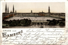 Gruss Aus Hamburg - Litho - Altri & Non Classificati