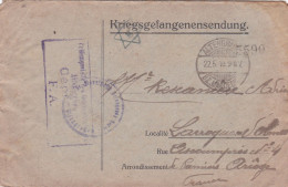 Guerre 14-18 -1918--lettre Censurée D' ALTEN-GRADOW  Pour LAROQUE D'OLMES-09--Cachets--courrier Inclus - 1. Weltkrieg 1914-1918