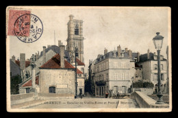 58 - CLAMECY - ESCALIER DE VIEILLE-ROME ET PONT DU BEUVRON - CARTE COLORISEE - Clamecy