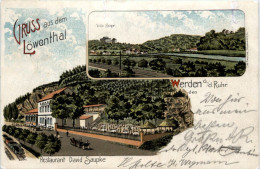 Gruss Aus Dem Löwenthal - Werden - Litho - Essen