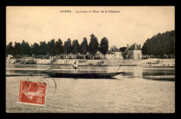 58 - COSNE-SUR-LOIRE - LA LOIRE ET PLACE DE LA PECHERIE - Cosne Cours Sur Loire