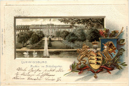 Ludwigsburg - Partie Im Schlossgarten - Litho - Ludwigsburg