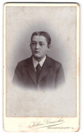 Fotografie Julius Grusche, Neugersdorf I. S., Portrait Junger Knabe Im Anzug Mit Krawatte  - Anonymous Persons