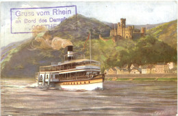 Schloss Stolzenfels - Dampfer Goethe - Steamers