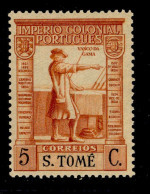 ! ! St. Thomas - 1938 Imperio Vasco Gama Short "S. TOME" 5 C - Af. 299 - MH - St. Thomas & Prince