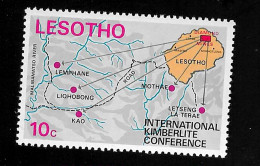 1973 Map Of Diamond Mines Michel LS 147 Stamp Number LS 147 Yvert Et Tellier LS 249 Xx MNH - Lesotho (1966-...)
