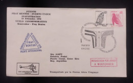 D)1976, URUGUAY, LETTER SENT TO ARGENTINA, MEMORIAL FLIGHT, AIR MAIL BY THE AIR FORCE, INAUGURATION OF THE INTERNATIONAL - Uruguay