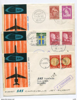 SAS Oslo, Stoccolma, Copenaghen Per Milano Del 12.8.59 - Poste Aérienne