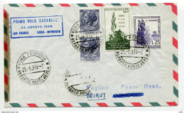 Air France Roma/Beirut Del 25.8.59 - Airmail