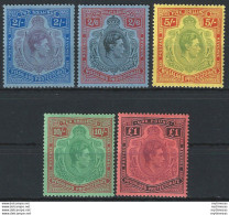 1938-44 Nyasaland Giorgio VI 7v. MNH SG. N. 139/43 - Other & Unclassified