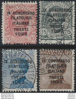 1922 Italia Congresso Filatelico Cancelled Sassone N. 123/26 - Other & Unclassified