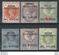 1892-94 Niger Coast Protectorate Oil Rivers 6v. MH SG. N. 1/6 - Andere & Zonder Classificatie
