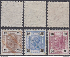 1904  AUSTRIA -  N. 87/89 - Effige Di Francesca Giuseppe - Linee Brillanti Diago - Sonstige & Ohne Zuordnung