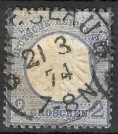 GERMAN EMPIRE GERMANY  1872 2g Violet LARGE SHIELD Mi #20 Blue - Used Stamps