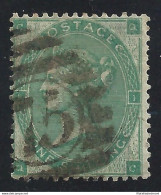 1862 GRAN BRETAGNA - N. 24 1sh. Verde USATO - Other & Unclassified