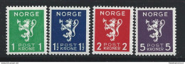 1940 NORVEGIA -  ,  N° 203/206  4 Valori   MNH/** - Andere & Zonder Classificatie