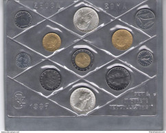 1987 Italia - Monetazione Divisionale Annata Completa FDC - Set Fior Di Conio