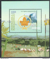 2007 EUROPA CEPT, Macedonia , Foglietto - Souvenir Sheet, 100 Anni Di Scoutismo - Altri & Non Classificati