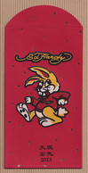 Chinese New Year CNY 'ED HARDY' 2023 YEAR Of The RABBIT CHINOIS Red Pocket! - Modern (from 1961)