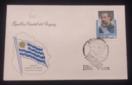 D)1975, URUGUAY, FIRST DAY COVER, ISSUE, COLONEL LORENZO LATORRE, 1844-1916, PRESIDENT OF THE REPUBLIC, FDC - Uruguay