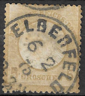 GERMAN EMPIRE GERMANY  1872 5g Violet LARGE SHIELD Mi #22 Choc Brown - Used Stamps