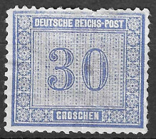 Germany DEUTSCHE REICHS-POST. Freimarken Für Den Innendienst: Ziffern 1872 30 Groschen Mi #13 Ultramarine Blue  - Oblitérés